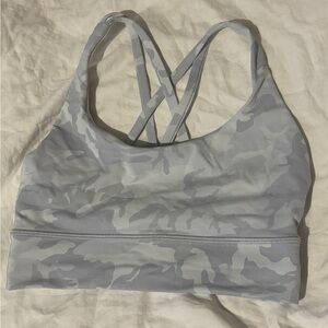 Lululemon sz 6 Gray Camo Sports Bra